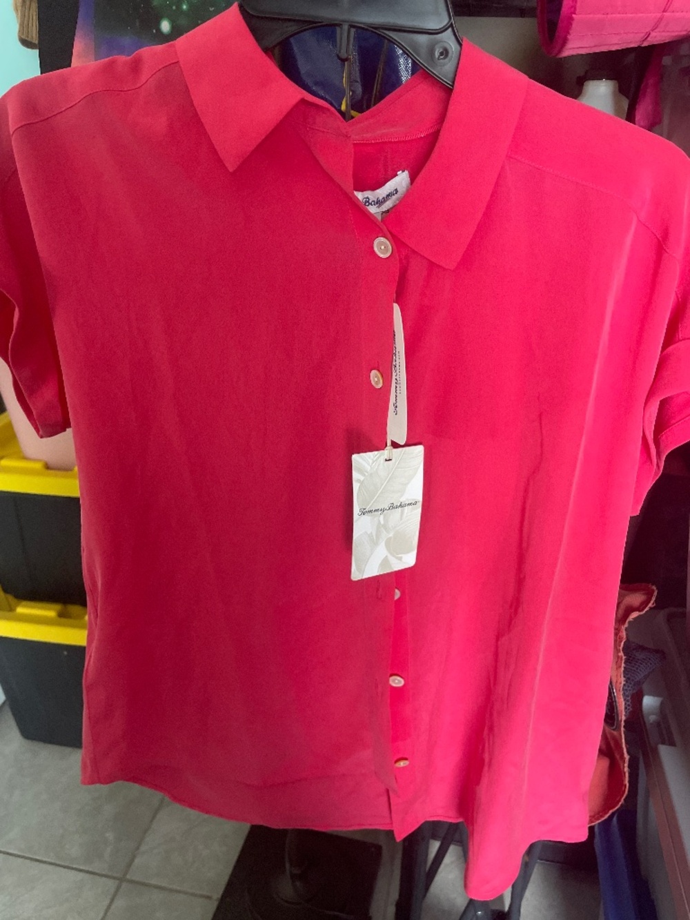 Tommy Bahama Button up (short sleeve) 100% Silk